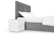 Кровать с матрасом Роза 160х200 (Светло-серый, велюр, без подъемного механизма) IMI trnd-am160x200ssb фото 6