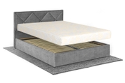 Ліжко з матрацом Азалія 160х200 (Світло-сірий, велюр, без підйомного механізму) IMI zl-am160x200ssb фото 1