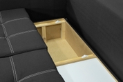 Кутовий диван Доміно (Чорний, 245х160 см) ІМІ kbvr-sn-19 фото 9