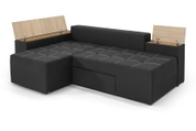 Угловой диван Домино (Черный, 245х160 см) IMI kbvr-sn-19 фото 4