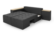 Кутовий диван Доміно (Чорний, 245х160 см) ІМІ kbvr-sn-19 фото 5