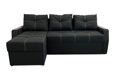 Кутовий диван Марк (Чорний, 224х150 см) ІМІ km51 фото