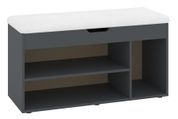 Тумба для взуття Zervex (100 &times; 38 &times; 50 см, антрацит і білий) ph-tmb-vz-b8-ntrc-bl фото