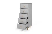 Комод UrbanOak-3 5ШУХ (серая мышка, 40x39x118 см) IMI lkmd-hg3-sr-stp фото 3