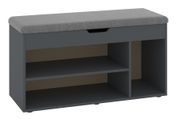 Тумба для взуття Zervex (100 &times; 38 &times; 50 см, антрацит і сірий) ph-tmb-vz-b8-ntrc-sr фото