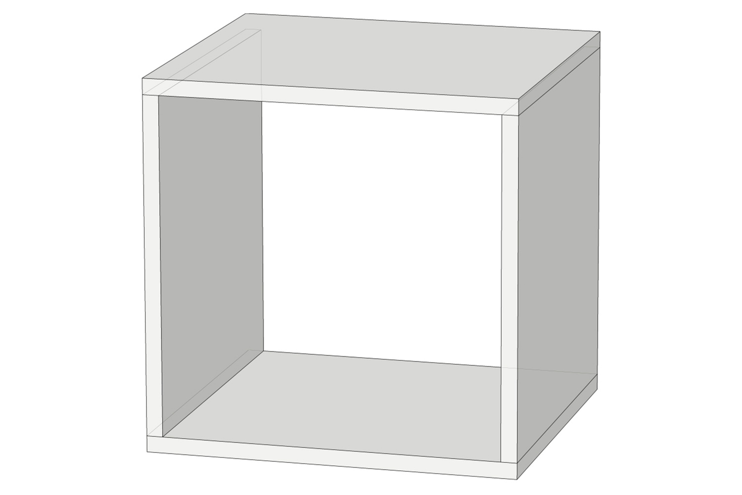 Модульний стеллаж FlexiCube-1 (німфея альба, 368х336х368 мм) lst-lg-1-nmf-lb фото