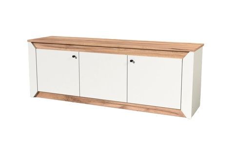 Тумба ТВ Нативо-6 (150х38х53 см, белый + дуб крафт золотой) vrt-tmb-n-tv-bl-dbk-z фото