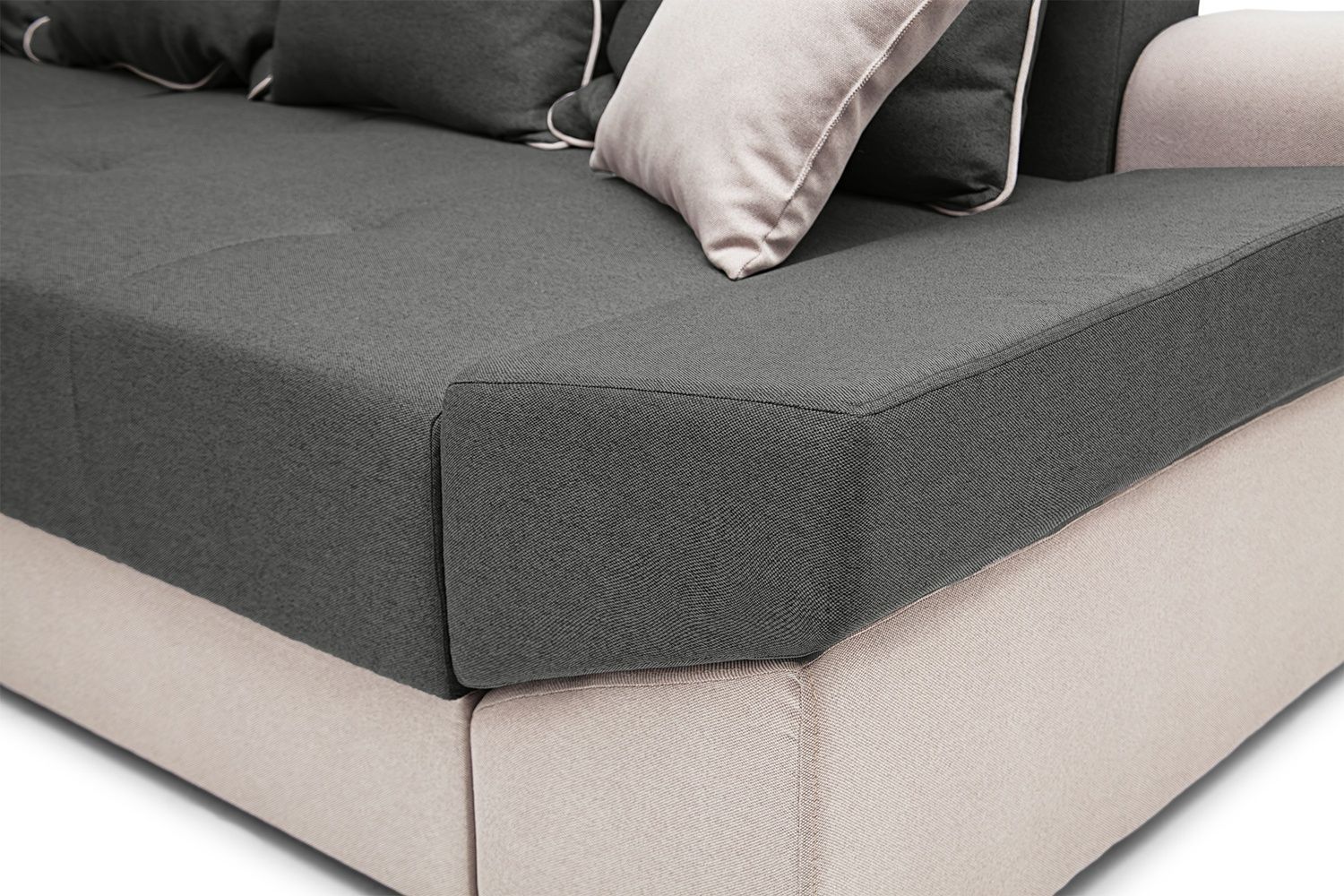 Диван Grande (114 &times; 308 см, серый с бежевым) IMI Premium mpr-d-grnd-bgm-35-33 фото