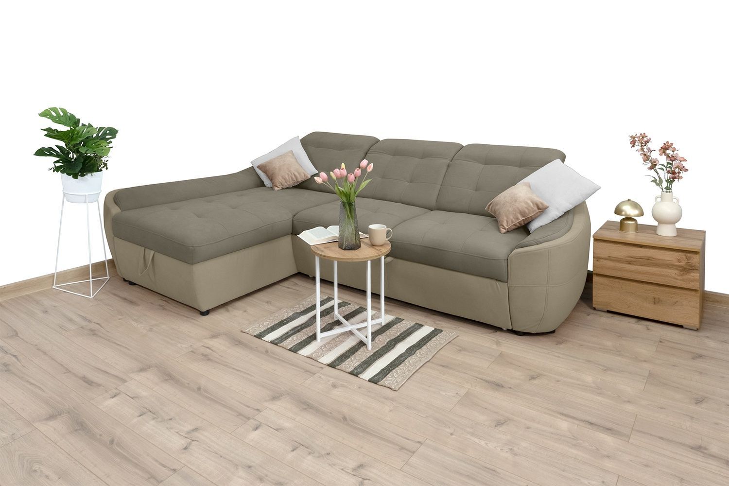 Кутовий диван Спейс АМ (270 &times; 180 см, бежевий з нюдовим) IMI Premium kspsAM-ll-09-06 фото