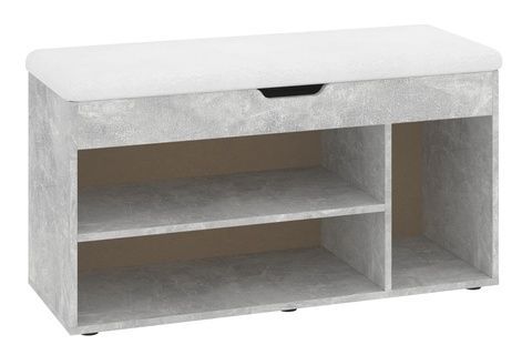 Тумба для обуви Zervex (100 &times; 38 &times; 50 см, бетон и белый) ph-tmb-vz-b8-bt-bl фото