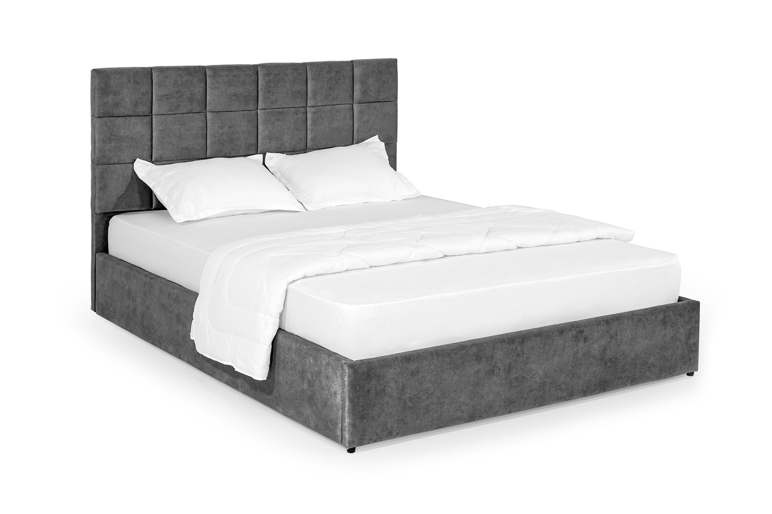 Кровать Астра 140х200 (Темно-серый, велюр, без подъемного механизма) IMI str140x200tsb фото
