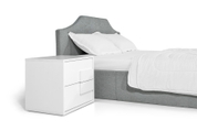 Кровать Моника 160х200 (Светло-серый, ламели, матрас, ниша) lmnk160x200ss фото 4
