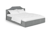 Кровать Моника 160х200 (Светло-серый, ламели, матрас, ниша) lmnk160x200ss фото 2