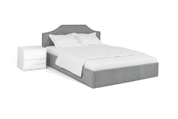Кровать Моника 160х200 (Светло-серый, ламели, матрас, ниша) lmnk160x200ss фото 3