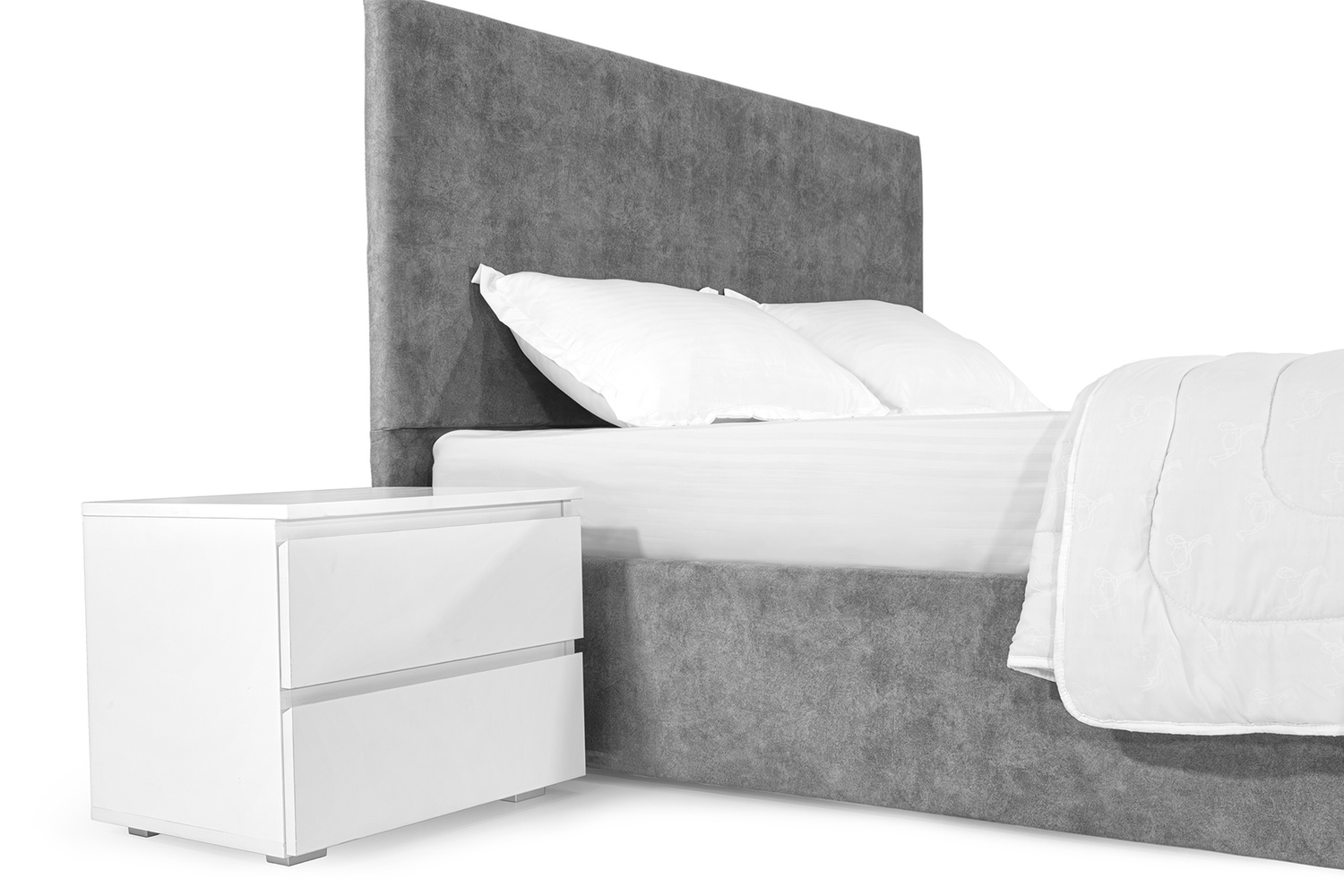 Ліжко Лаванда 140х200 (Світло-сірий, ламелі, без підйомного механізму) IMI lvnd140x200ssb фото