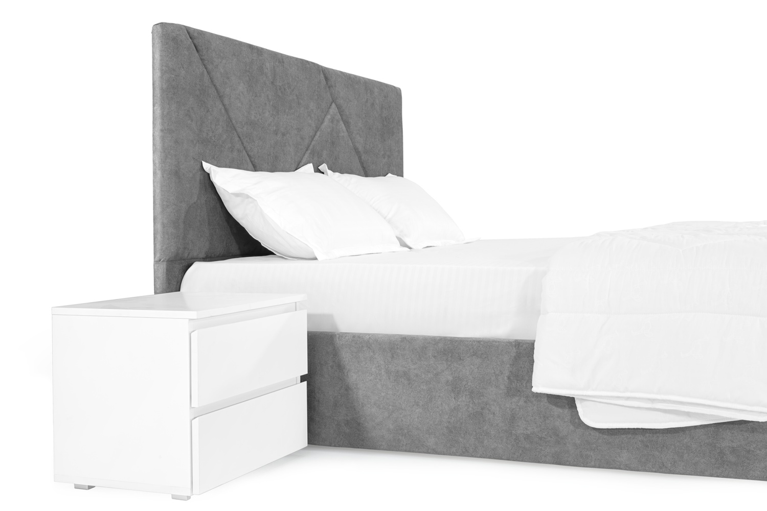 Ліжко Петунія 140х200 (Світло-сірий, ламелі, без підйомного механізму) IMI ptn140x200ssb фото