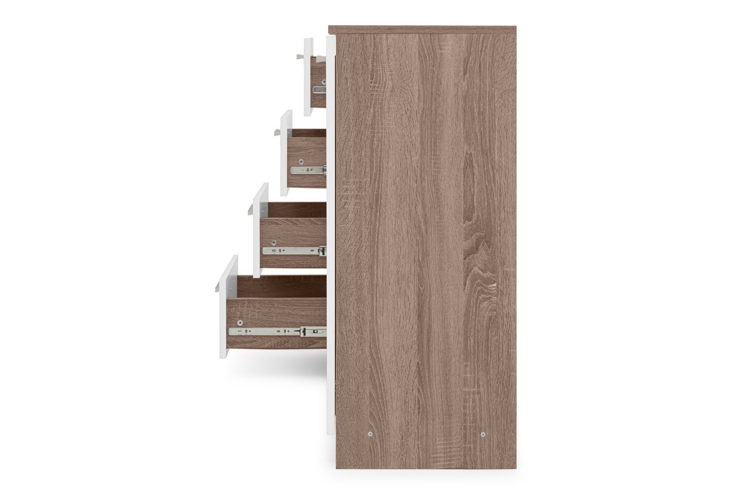 Комод Ультімо-12 (116 &times; 38 &times; 88 см, дуб трюфель і білий) md-kmd-k4-2a-db-trfl-bl фото