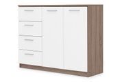 Комод Ультімо-12 (116 &times; 38 &times; 88 см, дуб трюфель і білий) md-kmd-k4-2a-db-trfl-bl фото 1