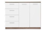 Комод Ультімо-12 (116 &times; 38 &times; 88 см, дуб трюфель і білий) md-kmd-k4-2a-db-trfl-bl фото 4