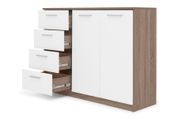 Комод Ультімо-12 (116 &times; 38 &times; 88 см, дуб трюфель і білий) md-kmd-k4-2a-db-trfl-bl фото 3