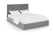 Ліжко з матрацом Цинія 160х200 (Світло-сірий, велюр, без підйомного механізму) IMI tsn-am160x200ssb фото 2
