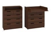 Комод Solvarn (80 &times; 43/73 &times; 95 см, орех) ph-kmd-k3-3-gr фото