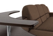 Комплект кутовий диван Меркурій з пуфом (коричневий, 255х185 см) ІМІ kmrc-sn-3-p фото 8