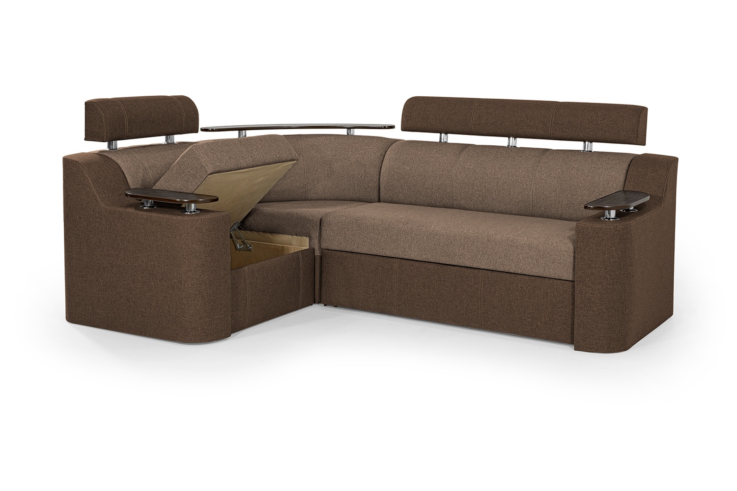 Кутовий диван Невада (бежевий з коричневим, 250х182 см) ІМІ knvd-sn-21-3 фото