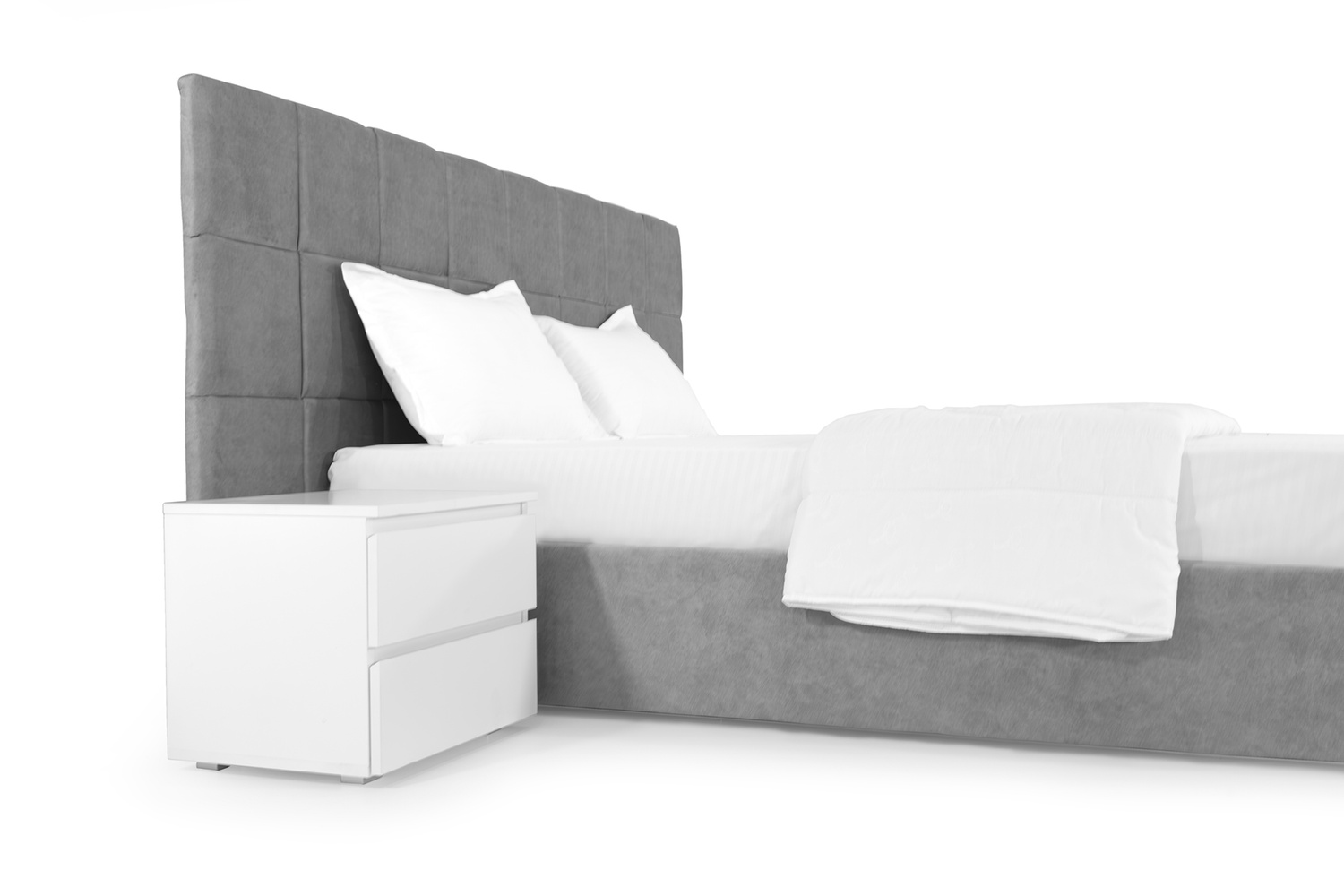 Ліжко Гортензія 140х200 (Світло-сірий, ламелі, без підйомного механізму) IMI grtnz140x200ssb фото