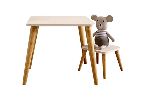 Дитячий набір стіл та стільчик MistyMeadow (німфея альба і дуб аппалачі) ldtnb-blk-nmf-lb-db-ppl фото