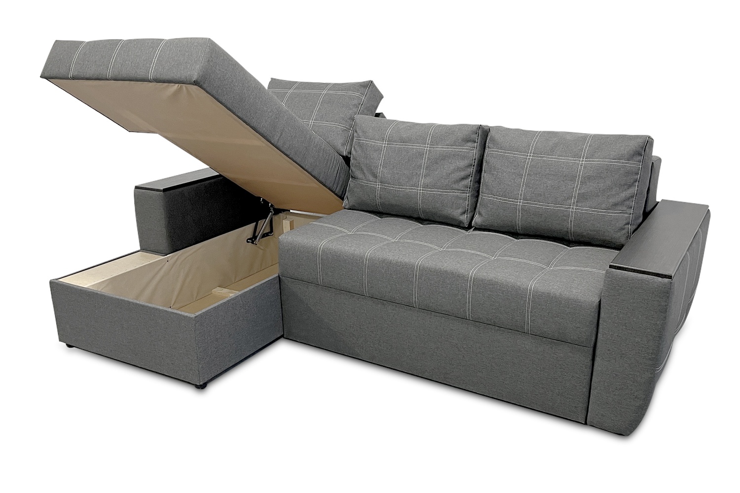 Кутовий диван Наполі (сірий, 240х150 см) IMI knpl-sn-8 фото