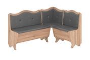 Кухонный уголок FlavorFurnish-1 (110 &times; 150, кожзам, серый и сонома) ph-kt-grcg-sr-snm фото