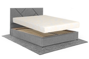 Кровать с матрасом Циния 160х200 (Светло-серый, рогожка, без подъемного механизма) IMI tsnrg-am160x200ssb фото