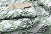 Комплект постельного белья Деметра-6 (евро, бязь gold lux, наволочки: 50х70 см 2 шт и 70х70 см 2 шт, зеленые ромбы) IMI m-ps-bz-glx-dmtr6-vr-z-rm фото 7