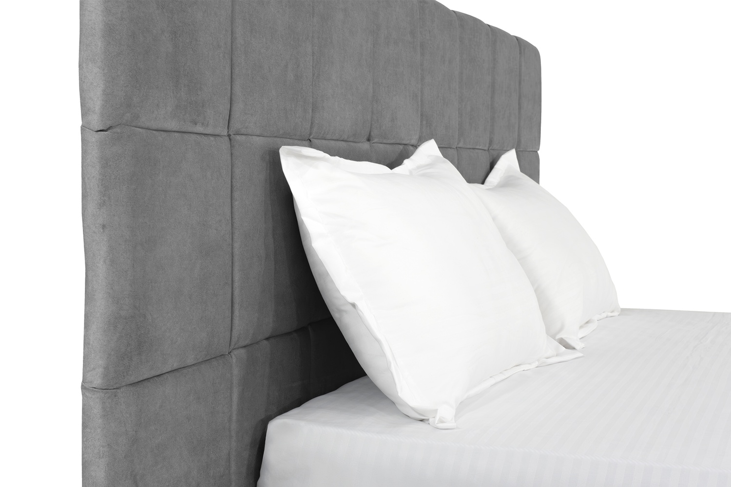 Ліжко з матрацом Гортензія 160х200 (Світло-сірий, велюр, без підйомного механізму) IMI grtnz-am160x200ssb фото