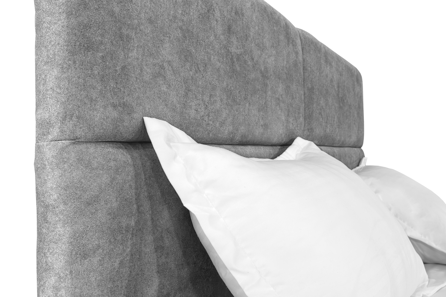 Ліжко з матрацом Орхідея 160х200 (Світло-сірий, велюр, без підйомного механізму) IMI rhd-am160x200ssb фото