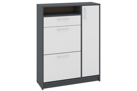 Тумба для обуви Travion (90 &times; 32 &times; 117 см, антрацит и белый) ph-tmb-vz-t5-ntrc-bl фото